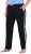 Ulla Popken Side Stripe Elastic Waist Joggers Black - Jeans & Calças Femininas em Tamanhos Grandes – Plus Size - 