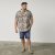 North Latitude 61133 Polo Piqué com Estampado Integral Areia - Pólos - Pólos Tamanhos Grandes Homem