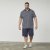 North Latitude 61134 Polo Jersey com Estampado Integral Azul Marinho - Pólos - Pólos Tamanhos Grandes Homem