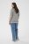 Kaffe Curve Lizzy Contrast Knitted Polo Grey Melange - Polos - 
