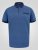 D555 Murray Printed Jacquard Collar & Cuff Short Sleeve Polo Blue - Pólos - Pólos Tamanhos Grandes Homem
