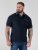 D555 Barret Interlock Jacquard Collar & Cuffs Polo Navy - Pólos - Pólos Tamanhos Grandes Homem