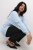Kaffe Curve Lini Knit Camisola Celestial Blue - Sweatshirts & hoodies - 