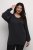 Kaffe Curve Lini Knit Camisola Preto Oyster - Sweatshirts & hoodies - 