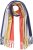 Ulla Popken Ombre Rainbow Stripe Scarf Night Blue - Acessórios - 