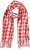 Ulla Popken Houndstooth Fringed Hem Scarf Salsa - Acessórios - 
