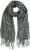 Ulla Popken Fringed Scarf Graphite Grey - Acessórios - 