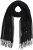 Ulla Popken Fringed Scarf Black - Acessórios - 