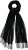 Ulla Popken Fringed Scarf Black - Acessórios - 