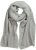 Ulla Popken Garter Stitch Knit Scarf Light Grey Melange - Acessórios - 