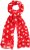 Ulla Popken Polka Dot Scarf Neon Red - Acessórios - 