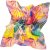 Ulla Popken Colorful Square Silk Scarf Rainbow - Acessórios - 