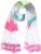 Ulla Popken Pink Lettering Border Print Scarf Snow White - Acessórios - 