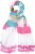 Ulla Popken Pink Lettering Border Print Scarf Snow White - Acessórios - 