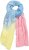 Ulla Popken Pleated Color Gradient Scarf Light Blue - Acessórios - 