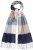 Ulla Popken Checked Fringed Hem Scarf Dark Putty - Acessórios - 