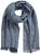 Ulla Popken Fringed Hem Knit Scarf Deep Aqua - Acessórios - 