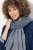 Ulla Popken Fringed Hem Knit Scarf Deep Aqua - Acessórios - Lenços e Cachecóis Femininos