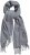 Ulla Popken Ribbed Knit Fringed Hem Scarf Grey Melange - Acessórios - 