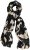Ulla Popken Printed Silk Scarf Black - Acessórios - 