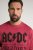 JP1880 AC/DC World Tour Graphic Comfort Fit Band T-Shirt Dark Red - T-shirts - T-shirts Homem Tamanhos Grandes