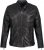 JP1880 Classic Biker Style Leather Jacket Black - Casacos - Casacos Homem Tamanhos Grandes