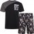 Kam Jeans 5001 'Brooklyn 85' Tee And Short Set Black - T-shirts - T-shirts Homem Tamanhos Grandes