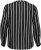 Kaffe Curve Sida Blusa Preto/Giz À Riscas - Blusas e Túnicas - 