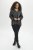 Kaffe Curve Sida Blusa Preto/Giz À Riscas - Blusas e Túnicas - 