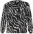Kaffe Curve Mirta Tilly Blusa Preto/Antique Estampado Zebra - Blusas e Túnicas - 