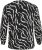 Kaffe Curve Mirta Tilly Blusa Preto/Antique Estampado Zebra - Blusas e Túnicas - 