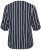 Kaffe Curve Sida Blusa Meia-Noite/Giz À Riscas - Blusas e Túnicas - 