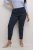 Kaffe Curve Leana Calças Chino 7/8 Azul Marinho Meia-Noite - Jeans & Calças Femininas em Tamanhos Grandes – Plus Size - 
