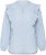Kaffe Curve Lenia Flounce Shirt Powder Blue Stripe - Camisas - 