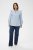 Kaffe Curve Lenia Flounce Shirt Powder Blue Stripe - Camisas - 