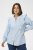 Kaffe Curve Lenia Flounce Shirt Powder Blue Stripe - Camisas - 