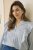 Kaffe Curve Lenia Flounce Shirt Powder Blue Stripe - Camisas - 