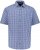 JP1880 Short Sleeve Check Print Traditional Shirt Blue - Camisas - Camisas Homem Tamanhos Grandes