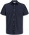 Jack & Jones Henry Slub Short Sleeve Navy - Camisas - Camisas Homem Tamanhos Grandes