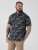 D555 Rick Geometric Print Short Sleeve Shirt Navy - Camisas - Camisas Homem Tamanhos Grandes