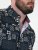 D555 Rick Geometric Print Short Sleeve Shirt Navy - Camisas - Camisas Homem Tamanhos Grandes