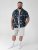 D555 Corden Hawaiian AOP Cuban Collar Resort Short Sleeve Navy - Camisas de manga curta - Camisas de Manga Curta Tamanhos Grandes