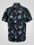 D555 Corden Hawaiian AOP Cuban Collar Resort Short Sleeve Navy - Camisas de manga curta - Camisas de Manga Curta Tamanhos Grandes