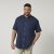 North Latitude 61109 Camisa de Manga Curta com Gola Mao Azul Marinho - Camisas - Camisas Homem Tamanhos Grandes