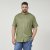 North Latitude 61109 Camisa de Manga Curta com Gola Mao Verde Azeitona - Camisas - Camisas Homem Tamanhos Grandes