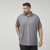 North Latitude 61116 Camisa Piqué Mesclada Manga Curta Cinzento - Pólos - Pólos Tamanhos Grandes Homem