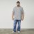 North Latitude 61313 Camisa de Viscose com Gola Cubana Cinzento - Camisas - Camisas Homem Tamanhos Grandes