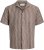 Jack & Jones Montauk Crochet Short Sleeve Shirt Dark Red - Camisas de manga curta - Camisas de Manga Curta Tamanhos Grandes