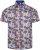 Kam Jeans 6060 Palm Tree and Surf Boards Short Sleeve Shirt White - Camisas - Camisas Homem Tamanhos Grandes