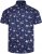 Kam Jeans 6068 Flamingo Short Sleeve Shirt Navy - Camisas - Camisas Homem Tamanhos Grandes